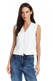DREW Harper Vest, Ivory-DREW