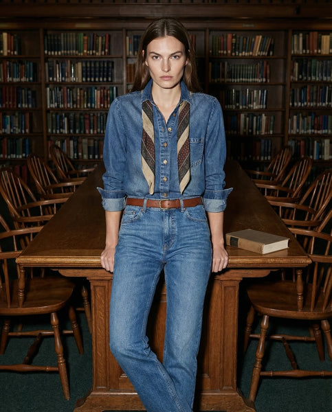 The Rodeo Shirt, Medium Denim-The Shirt - Rochelle Behrens