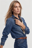 The Rodeo Shirt, Medium Denim-The Shirt - Rochelle Behrens