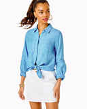 Sea View Button Down, Beckon Blue-Lilly Pulitzer
