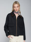 Vilagallo Bomber Jacket, Black-Vilagallo