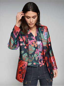 Vilagallo Rock Jacket, Floral Jacquard-Vilagallo