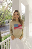 STS Cashmere Flag Sweater, Sable-Sail to Sable