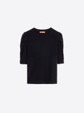 Vilagallo Puff Sleeve Sweater, Black-Vilagallo