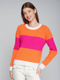 Vilagallo Color Block Sweater, Orange & Pink-Vilagallo