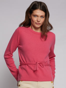 Vilagallo Wool Felt Sweater, Pink-Vilagallo