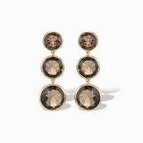 Faceted Round We Go Drop Earring, Smoky Quartz-Laura Foote