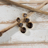 Faceted Round We Go Drop Earring, Smoky Quartz-Laura Foote