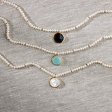 Pearl Charm Necklace, Mother of Pearl-Laura Foote