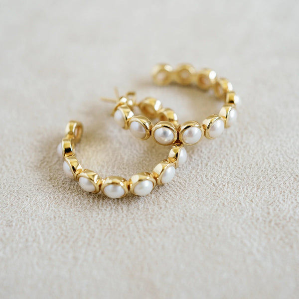 Rory's Hoop Earring, Pearl-Laura Foote