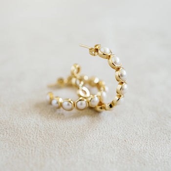 Rory's Hoop Earring, Pearl-Laura Foote