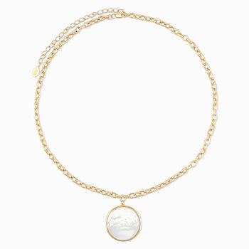 Splash of Color Pendant Necklace, Mother of Pearl-Laura Foote
