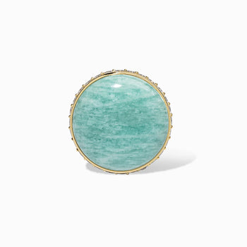 V Statement Ring, Amazonite-Laura Foote