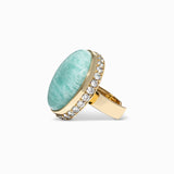 V Statement Ring, Amazonite-Laura Foote