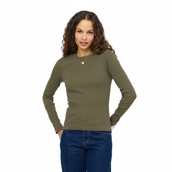 KR Long Sleeve Rib Tee, Army Green