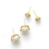 JV Penelope Stud Earring Large, Pearl-Julie Vos