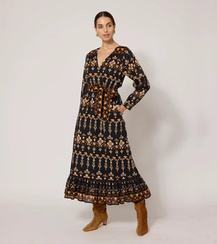 Prune Ankle Dress, La Vie Print-Cleobella