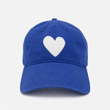 Imperfect Heart Hat, Bright Blue-White-Kerri Rosenthal