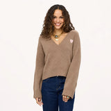 KR Saturday Cashmere Sweater, Teddy Brown-Kerri Rosenthal