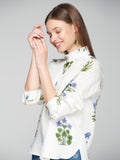 Vilagallo Andy Blouse, White Floral-Vilagallo