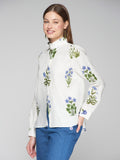 Vilagallo Andy Blouse, White Floral-Vilagallo