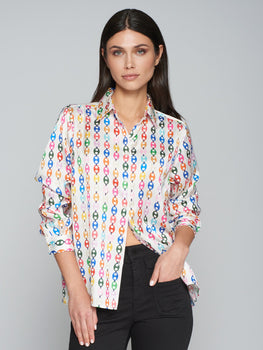 Vilagallo Irina Blouse, Chain Multi-Vilagallo