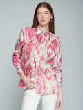 Vilagallo Mariela Blouse, Ikat Tan/ Pink-Vilagallo