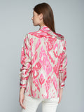 Vilagallo Mariela Blouse, Ikat Tan/ Pink-Vilagallo