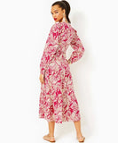 Tinslee Long Sleeve Midi Dress-Poinsettia Red-Lilly Pulitzer
