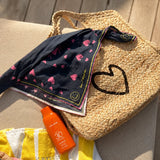 KR Drippy Heart Bandana, Indigo Blue-Kerri Rosenthal