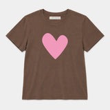 KR Suke Imperfect Heart Tee, Caramel Earth-Palm Pink-Kerri Rosenthal