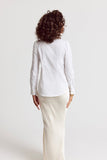 Puff Shoulder Shirt, White-The Shirt - Rochelle Behrens