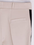 Vilagallo Stretch Trousers with Black Grosgrain, Off White-Vilagallo