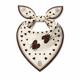 KR Drippy Heart Bandana, White-Kerri Rosenthal