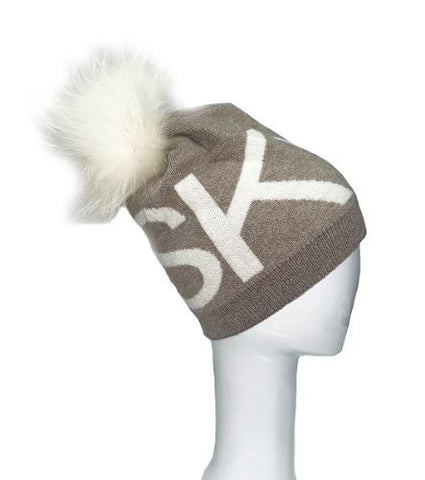 LR SKI Hat, Taupe-Linda Richards