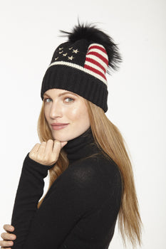Linda Richards Flag Hat-BLACK-Linda Richards
