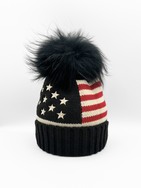 Linda Richards Flag Hat, Navy-Linda Richards