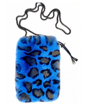 LR Rex Mobile Bag, Blue Leopard-Linda Richards