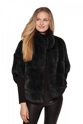 Rex Dolman Jacket, Black-Linda Richards