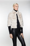 Linda Richards Rex Crop Jacket, Champagne-Linda Richards