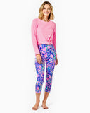 UPF 50+ Luxletic 21" Weekender High-Rise Crop Legging- Lilac Rose Just A Lil Jelly-Lilly Pulitzer