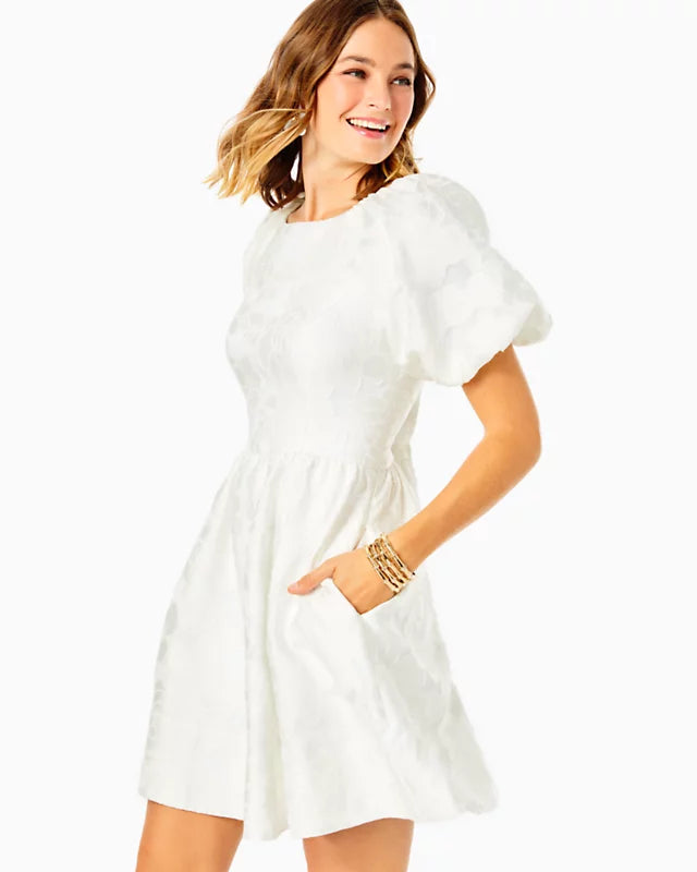 Knoxlie Silk Blend Organza Resort White Melly