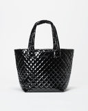 MZ WAllace Medium Metro Tote Deluxe-Black Lacquer-MZ Wallace