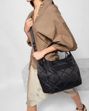 MZW Quilted Madison Shopper, Black-MZ Wallace