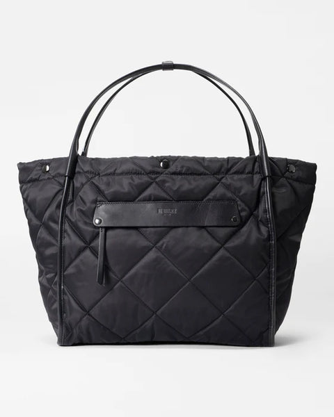 MZW Quilted Madison Shopper, Black-MZ Wallace