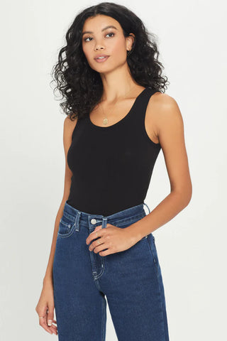 Rib Tank, Black-Goldie