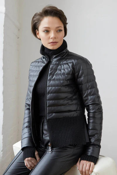Liv Vegan Leather Jacket-Adroit Atelier