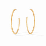 JV Colette Bead Hoop Earrings, Extra Large Gold-Julie Vos