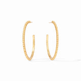 JV Colette Bead Hoop Earrings, Large Gold-Julie Vos