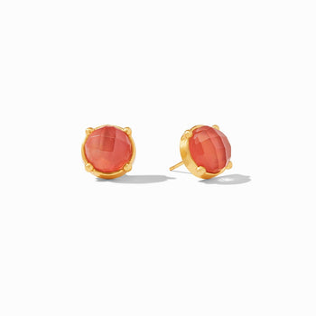 Honey Stud Earring, Iridescent Coral-Julie Vos